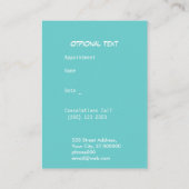 ジグザグおよびジグザグのミントのシェブロンパターンアポイントメント 予約カード (裏面)