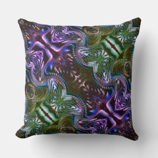 ジグザグに形成された抽象デザイン クッション (正面)