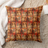 ジグザグの抽象デザイン付き煮込み正方形 クッション (ブランケット)