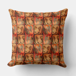 ジグザグの抽象デザイン付き煮込み正方形 クッション