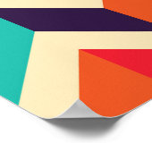 ジグザグの背景を持つシームレスな幾何学的パターン ポスター (角)