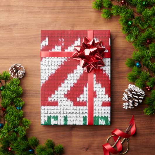 ジグザグの醜いクリスマスセーターパターン ラッピングペーパー (クリスマスギフト)