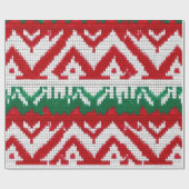 ジグザグの醜いクリスマスセーターパターン ラッピングペーパー (フラット)