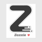 ジグザグのZモノグラム面白いデザイン シール (シート)