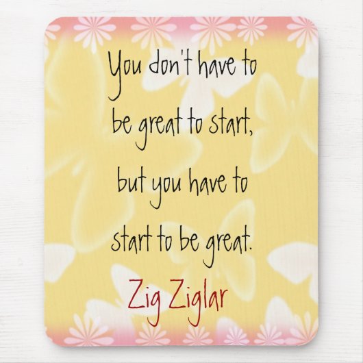 ジグザグのZiglarの引用文始め意欲を起こさせるmousepad マウスパッド (正面)
