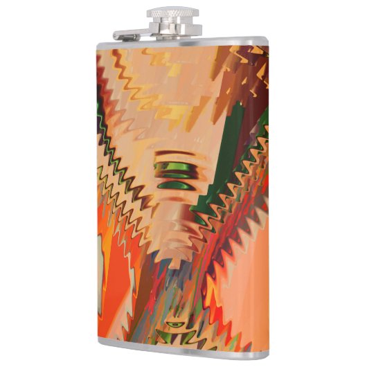 ジグザグまたは波の効果を持つ色のブレーク フラスク (左)