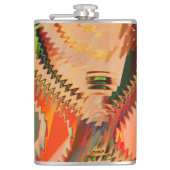 ジグザグまたは波の効果を持つ色のブレーク フラスク (正面)