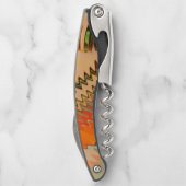 ジグザグまたは波エフェクトによるカラーブレーク ソムリエナイフ (裏面)