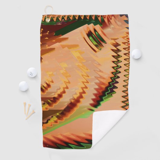 ジグザグまたは波効果ゴルフタオルでカラーブレーク ゴルフタオル (インサイチュ)