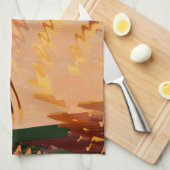 ジグザグまたは波形エフェクトキッチンで色分解 キッチンタオル (四つ折り)