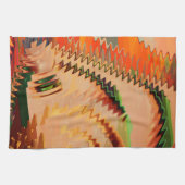 ジグザグまたは波形エフェクトキッチンで色分解 キッチンタオル (横)