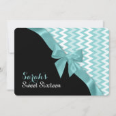 ジグザグアンドアクアボウSweet sixteen誕生日 招待状 (正面)