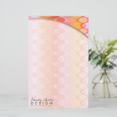 ジグザグウェーブパターカラフルンモダンアートジオデザイン 便箋 (スタンド正面)