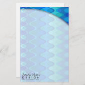 ジグザグウェーブパターカラフルンモダンアートジオデザイン 便箋 (正面/裏面)