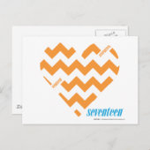 ジグザグオレンジ2 ポストカード (正面/裏面)
