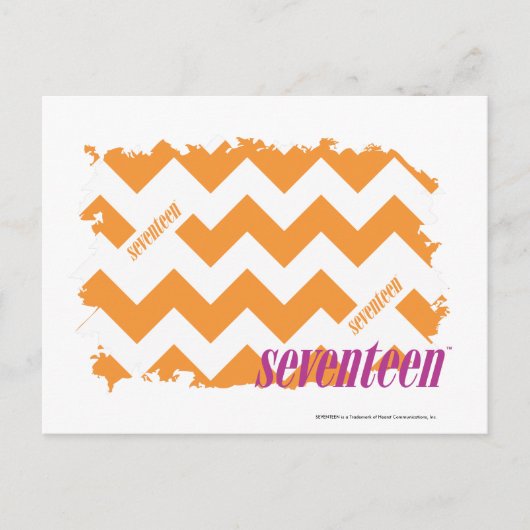 ジグザグオレンジ4 ポストカード (正面)