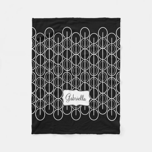 ジグザグカラフル名ブランケット フリースブランケット (正面)