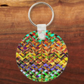 ジグザグカラフル線 キーホルダー (正面)