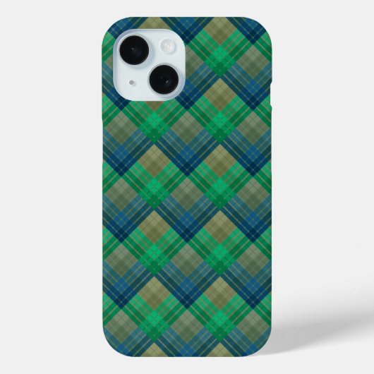 ジグザグカラーリングのチェック柄 Case-Mate iPhoneケース (裏面)