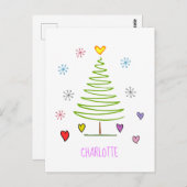 ジグザグクリスマスツリー ポストカード (正面/裏面)