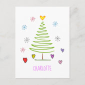 ジグザグクリスマスツリー ポストカード (正面)
