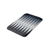 ジグザググレー白黒ブルーベージュパターン バスマット (アングル)