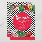 ジグザグサマー招待状 招待状 (正面/裏面)
