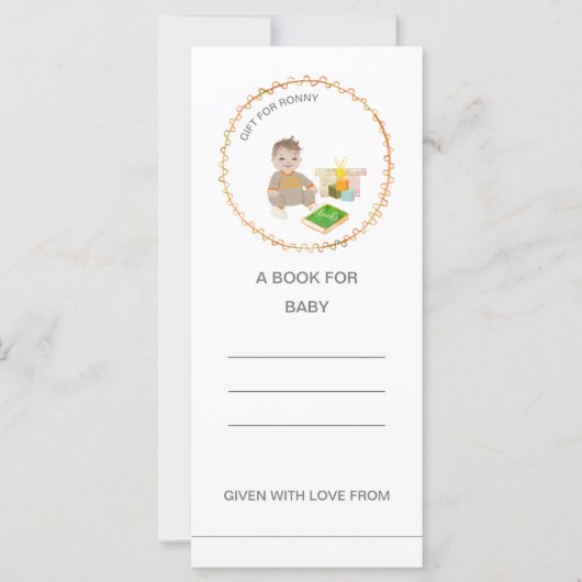 ジグザグサークルコースタルシャワー男の赤ちゃんforブック (正面)