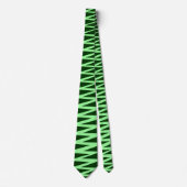 ジグザグザグザ – Mint Green on Dark Green 003300 ネクタイ (正面)