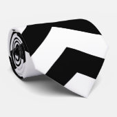 ジグザグシェブロン黒白 ネクタイ (ロール)