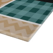 ジグザグシブロン,ギンガム,水玉模様,お名前 カッティングボード (角)