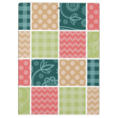 ジグザグシブロン，ギンガム，水玉模様，お名前 クリップボード (裏面)