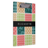 ジグザグシブロン，ギンガム，水玉模様，お名前 クリップボード (右)