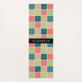 ジグザグシブロン，ギンガム，水玉模様，お名前 ヨガマット (裏面)