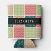 ジグザグシブロン,ギンガム,水玉模様,お名前 缶クーラー (裏面)