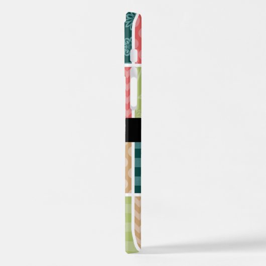 ジグザグシブロン,ギンガム,水玉模様,お名前 iPhoneケース (左側面)