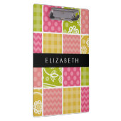 ジグザグシブロン,水玉模様,ギンガム,お名前 クリップボード (右)