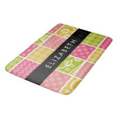 ジグザグシブロン，水玉模様，ギンガム，お名前 バスマット (アングル)