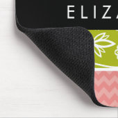 ジグザグシブロン,水玉模様,ギンガム,お名前 マウスパッド (コーナー)