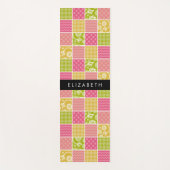 ジグザグシブロン，水玉模様，ギンガム，お名前 ヨガマット (正面)