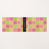 ジグザグシブロン，水玉模様，ギンガム，お名前 ヨガマット (正面(横))