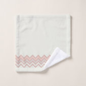 ジグザグストライプのがCalm Waterカラーで描画 バスタオルセット (ウォッシュタオル)