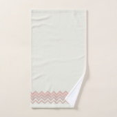 ジグザグストライプのがCalm Waterカラーで描画 バスタオルセット (ハンドタオル)