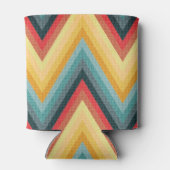 ジグザグストライプの背景2 缶クーラー (裏面)