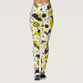 ジグザグストライプドットシームレスパターン レギンス (裏面)