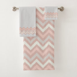 ジグザグストライプライン水色 バスタオルセット