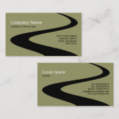 ジグザグパス – ウォームグレー999966 名刺 (正面/裏面)