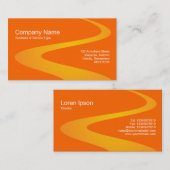 ジグザグパス – オレンジ色のシェード 名刺 (正面/裏面)