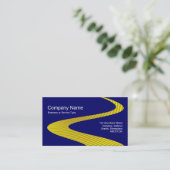 ジグザグパス – シンバルパス – ダークブルー 名刺 (スタンド正面)