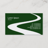 ジグザグパス – ダークグリーン上の白003300 名刺 (裏面)